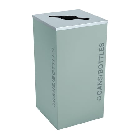 Ex-Cell Kaiser 24-Gal. Square Cans/Bottles Receptacle - Steel, Hammered Grey Pebble RC-KDSQ-C BT-HMG